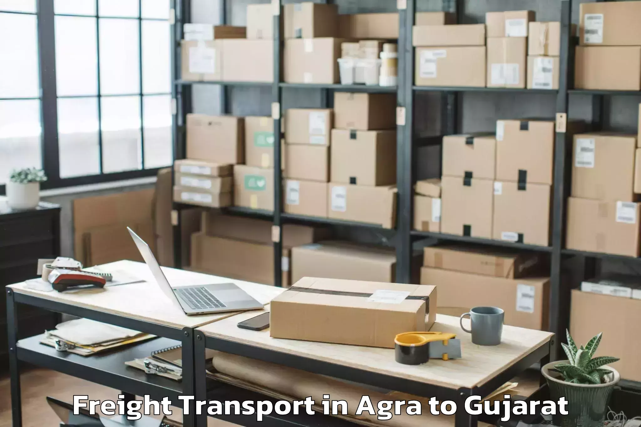 Hassle-Free Agra to Veer Narmad South Gujarat Univ Freight Transport